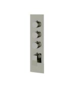 Aquabrass CHICANE Square Round Trim Set for 3 Shut-Off Thermostatic Valve SR3319 - Image 4