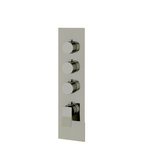 Aquabrass CHICANE Square Round Trim Set for 3 Shut-Off Thermostatic Valve SR3319 - Image 4