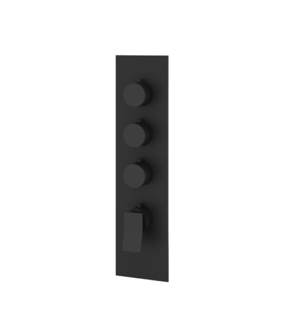 Aquabrass CHICANE Square Round Trim Set for 3 Shut-Off Thermostatic Valve SR3319 - Image 3