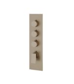 Aquabrass CHICANE Square Round Trim Set for 3 Shut-Off Thermostatic Valve SR3319 - Image 2