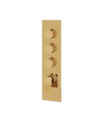Aquabrass CHICANE Square Round Trim Set for 3 Shut-Off Thermostatic Valve SR3319 - Image 5