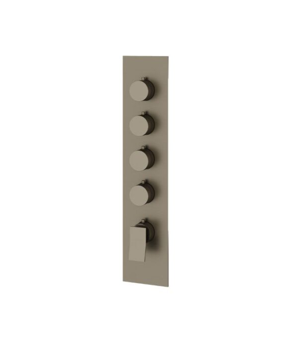 Aquabrass CHICANE Square Round Trim Set for 4 Shut-Off Thermostatic Valve SR3419 - Image 4