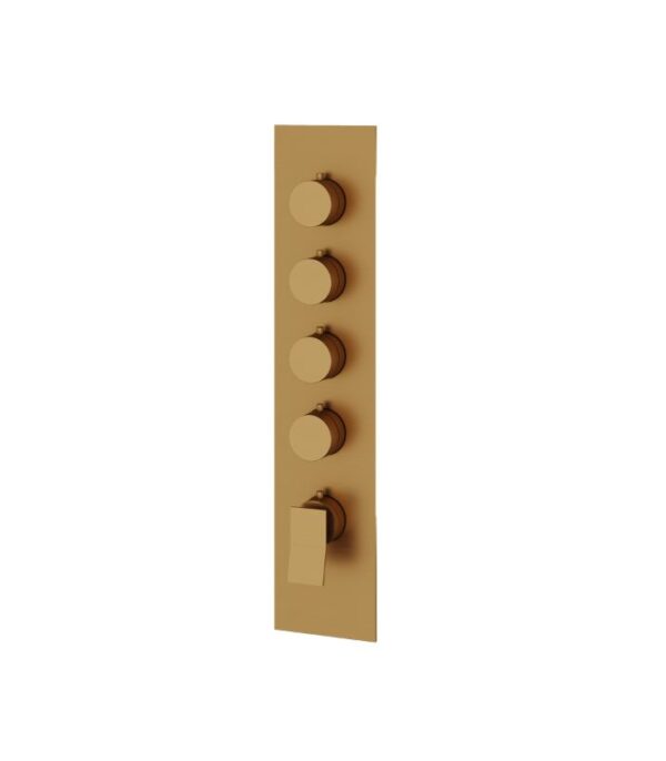 Aquabrass CHICANE Square Round Trim Set for 4 Shut-Off Thermostatic Valve SR3419 - Image 5