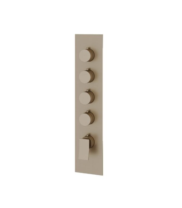 Aquabrass CHICANE Square Round Trim Set for 4 Shut-Off Thermostatic Valve SR3419 - Image 7