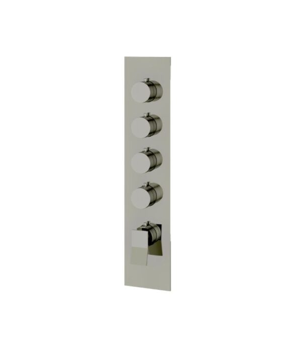 Aquabrass CHICANE Square Round Trim Set for 4 Shut-Off Thermostatic Valve SR3419 - Image 2