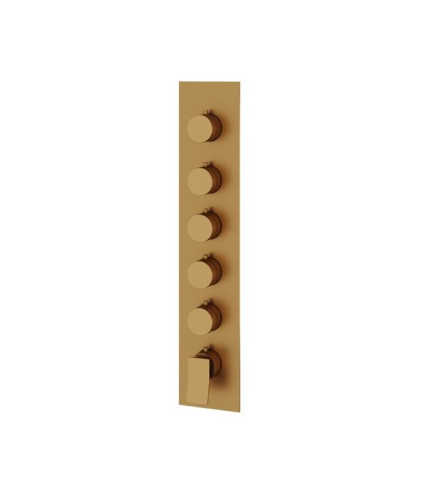 Aquabrass CHICANE Square Round Trim Set for 5 Shut-Off Thermostatic Valve SR3519 - Image 3