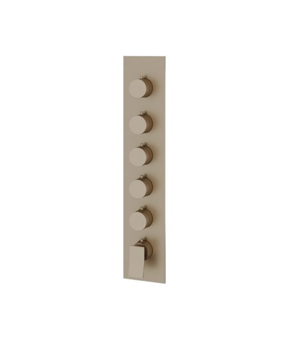 Aquabrass CHICANE Square Round Trim Set for 5 Shut-Off Thermostatic Valve SR3519 - Image 5