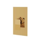Aquabrass Chicane Square Thermostatic Valve Trim Set Brushed Gold S3019 - Image 5