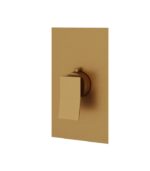 Aquabrass Chicane Square Thermostatic Valve Trim Set Brushed Gold S3019 - Image 4