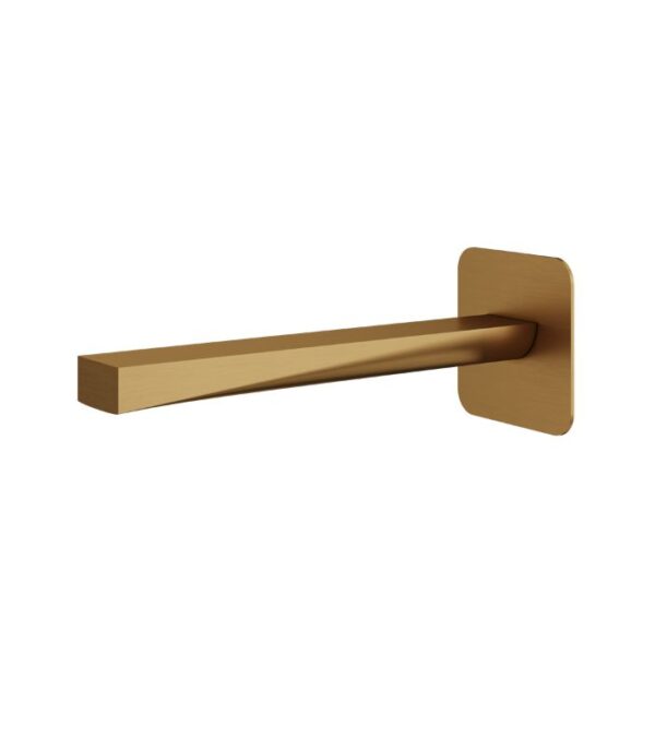 Aquabrass Chicane Tub Spout Brushed Gold 19032 - Image 4