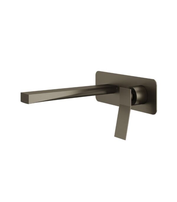 Aquabrass Chicane Wall Mount Lavatory Faucet Polished Gold 19N29 - Image 2