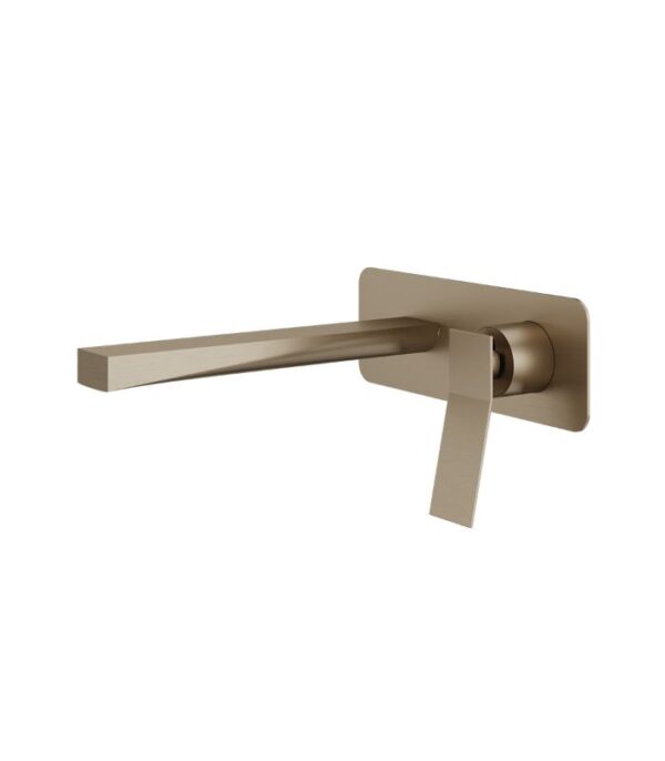 Aquabrass Chicane Wall Mount Lavatory Faucet Polished Gold 19N29 - Image 5