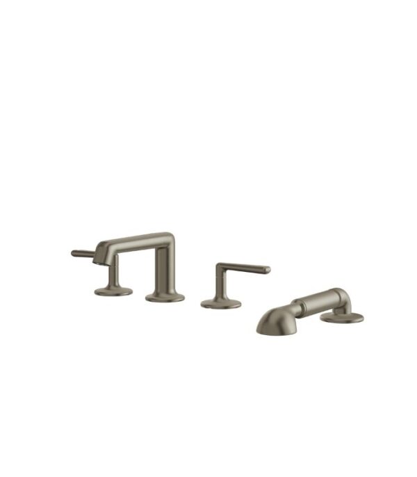 Aquabrass Forum 4-Piece Deck Mount Tub Filler with Handshower and 2 Mixers 42018 - Image 2