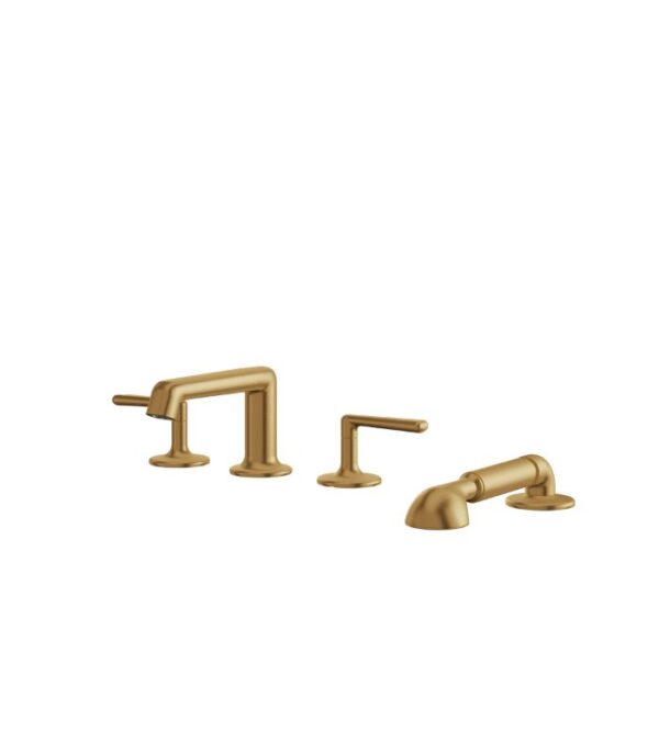 Aquabrass Forum 4-Piece Deck Mount Tub Filler with Handshower and 2 Mixers 42018 - Image 3
