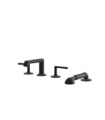 Aquabrass Forum 4-Piece Deck Mount Tub Filler with Handshower and 2 Mixers 42018 - Image 4