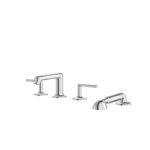 Aquabrass Forum 4-Piece Deck Mount Tub Filler with Handshower and 2 Mixers 42018