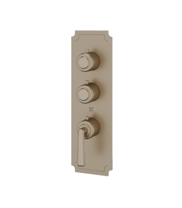 Aquabrass Forum C3242 2-Shut-Off Thermostatic Valve Round Trim Set, Variable Finish - Image 5