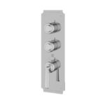 Aquabrass Forum C3242 2-Shut-Off Thermostatic Valve Round Trim Set, Variable Finish