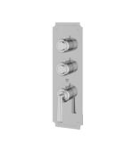 Aquabrass Forum C3242 2-Shut-Off Thermostatic Valve Round Trim Set, Variable Finish