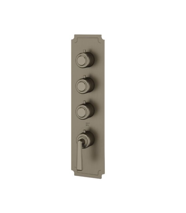 Aquabrass Forum C3342 3-Shut-Off Thermostatic Valve Round Trim Set, Variable Finish - Image 2
