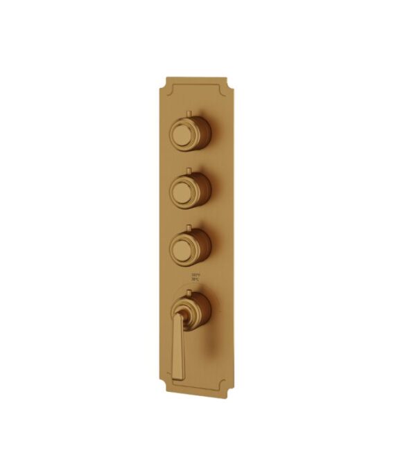 Aquabrass Forum C3342 3-Shut-Off Thermostatic Valve Round Trim Set, Variable Finish - Image 3