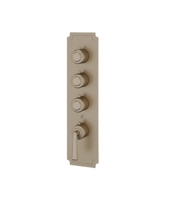 Aquabrass Forum C3342 3-Shut-Off Thermostatic Valve Round Trim Set, Variable Finish - Image 5