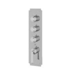 Aquabrass Forum C3342 3-Shut-Off Thermostatic Valve Round Trim Set, Variable Finish