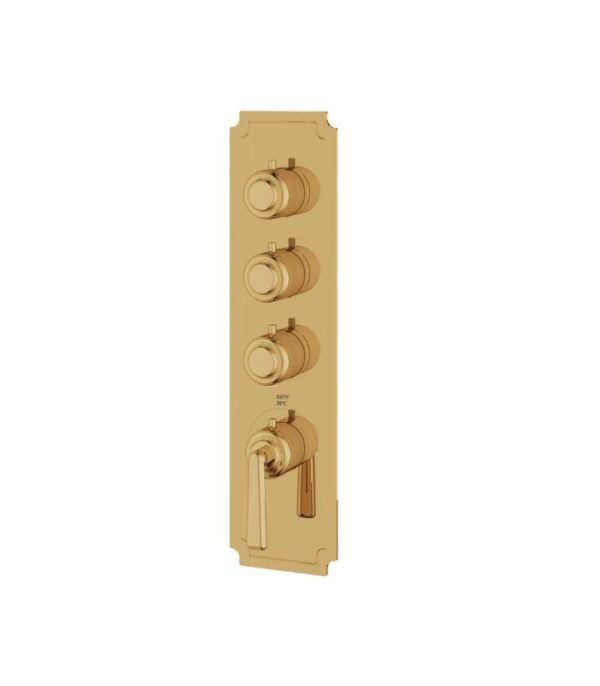 Aquabrass Forum C3342 3-Shut-Off Thermostatic Valve Round Trim Set, Variable Finish - Image 6