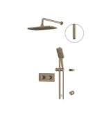Aquabrass INABOX 2-Way Shared Shower System with 14" x 8" Rainhead INABOX01 - Image 3