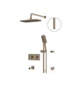 Aquabrass INABOX 3-Way Shared Shower System with 14" x 8" Rainhead INABOX02 - Image 3