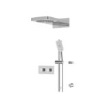 Aquabrass INABOX04 3-Way Shared Shower System with Dual-Function Rainhead and 3-Function Handshower INABOX04