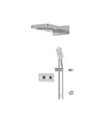 Aquabrass INABOX04 3-Way Shared Shower System with Dual-Function Rainhead and 3-Function Handshower INABOX04