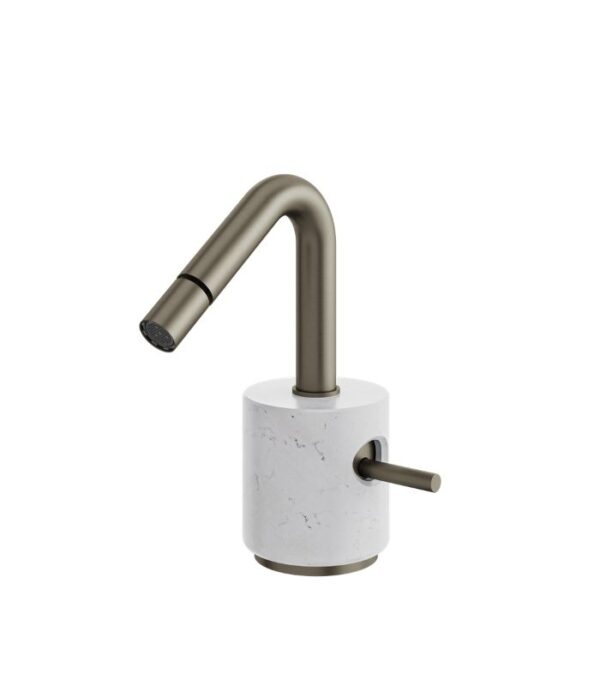 Aquabrass MARMO Single-Hole Bidet Faucet White Carrara Marble CL24BC - Image 2