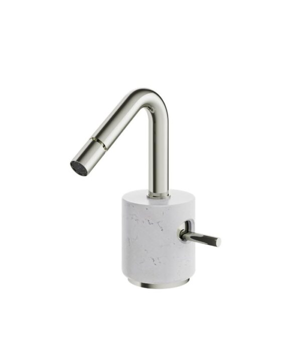 Aquabrass MARMO Single-Hole Bidet Faucet White Carrara Marble CL24BC - Image 7