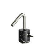 Aquabrass MARMO Single-Hole Bidet Faucet with Swivel Spray Black Carrara Marble CL24NM - Image 7