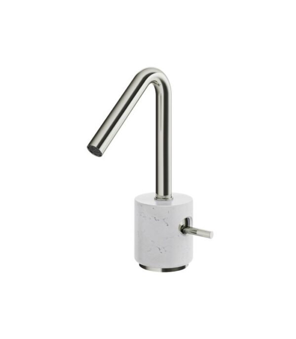 Aquabrass MARMO Single-Hole Lavatory Faucet White Carrara Marble CL14BC - Image 7