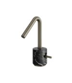 Aquabrass MARMO Single-Hole Lavatory Faucet Black Carrara Marble CL14NM - Image 2