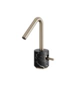 Aquabrass MARMO Single-Hole Lavatory Faucet Black Carrara Marble CL14NM - Image 5
