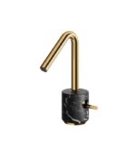 Aquabrass MARMO Single-Hole Lavatory Faucet Black Carrara Marble CL14NM - Image 6