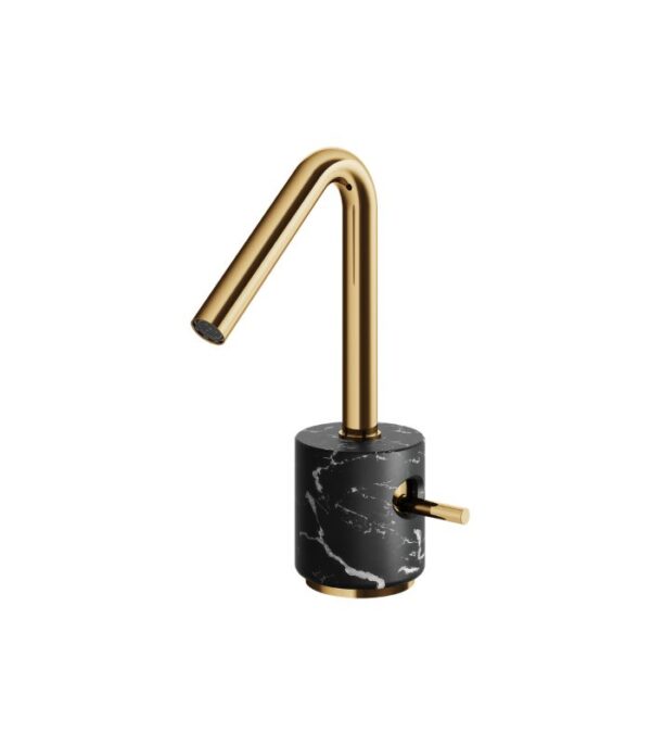 Aquabrass MARMO Single-Hole Lavatory Faucet Black Carrara Marble CL14NM - Image 6