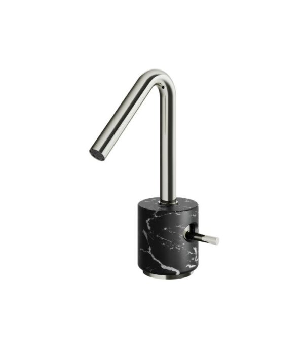 Aquabrass MARMO Single-Hole Lavatory Faucet Black Carrara Marble CL14NM - Image 7