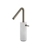 Aquabrass MARMO Tall Single-Hole Lavatory Faucet White Carrara Marble CL20BC - Image 2