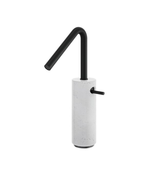 Aquabrass MARMO Tall Single-Hole Lavatory Faucet White Carrara Marble CL20BC - Image 4