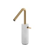 Aquabrass MARMO Tall Single-Hole Lavatory Faucet White Carrara Marble CL20BC - Image 6