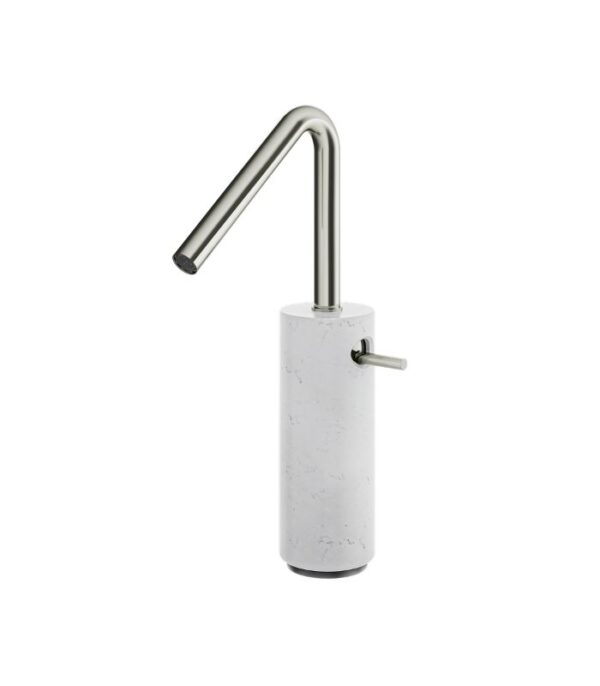 Aquabrass MARMO Tall Single-Hole Lavatory Faucet White Carrara Marble CL20BC - Image 7