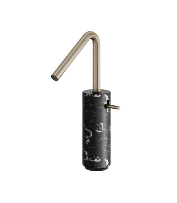 Aquabrass MARMO Tall Single-Hole Lavatory Faucet Black Carrara Marble CL20NM - Image 5
