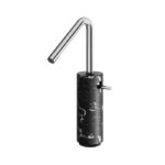 Aquabrass MARMO Tall Single-Hole Lavatory Faucet Black Carrara Marble CL20NM