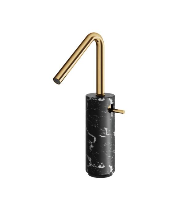 Aquabrass MARMO Tall Single-Hole Lavatory Faucet Black Carrara Marble CL20NM - Image 6