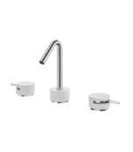 Aquabrass MARMO Widespread Lavatory Faucet White Carrara Marble CL16BC