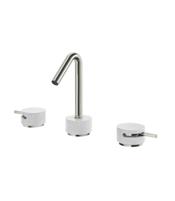 Aquabrass MARMO Widespread Lavatory Faucet White Carrara Marble CL16BC - Image 7